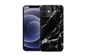 Mobil - Deksel og etui - CRONG Marble Case - iPhone 12 Mini Case - Black - CRG-MRB-IP1254-BLK