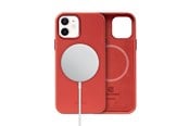 Mobil - Deksel og etui - CRONG Essential Cover Magnetic - iPhone 12 / iPhone 12 Pro MagSafe Leather Case - Red - CRG-ESSM-IP1261-RED