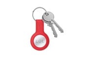 Mobil - Deksel og etui - CRONG Silicone Case with Key Ring – Protective keychain case for Apple AirTag 1/2 - red - CRG-ATS-RED