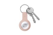 Mobil - Deksel og etui - CRONG Silicone Case with Key Ring – Protective keychain case for Apple AirTag 1/2 - sand pink - CRG-ATS-PNK