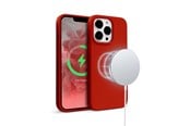 Mobil - Deksel og etui - CRONG Color Cover Magnetic - iPhone 13 Pro Max MagSafe Case - Red - CRG-COLRM-IP1367-RED