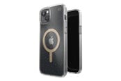 Mobil - Deksel og etui - Speck Presidio Perfect-Clear with Glitter + MagSafe - iPhone 15 Plus / 14 Plus Case with MICROBAN Coating - Clear / Gold Glitter - 150121-9221