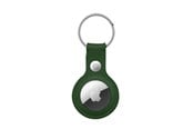 Mobil - Deksel og etui - CRONG Leather Case with Key Ring – Protective leather case with key ring for Apple AirTag 1/2 - green - CRG-ATL-OLV