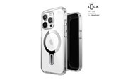 Mobil - Deksel og etui - Speck Presidio Perfect-Clear ClickLock & Magsafe - iPhone 15 Pro Case - Clear / Chrome Finish / Serene Silver - 150449-3199
