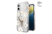 Mobil - Deksel og etui - Speck Presidio Lux ClickLock & MagSafe - iPhone 16 Plus Case - Sunshine Daisies / Clear / Gold - 150749-3257