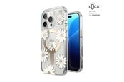 Mobil - Deksel og etui - Speck Presidio Lux ClickLock & MagSafe - iPhone 16 Pro Case - Sunshine Daisies / Clear / Gold - 150747-3257
