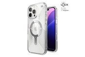 Mobil - Deksel og etui - Speck Presidio Perfect-Clear Grip ClickLock & MagSafe - iPhone 16 Pro Max Case - Clear / Chrome Finish / Serene Silver - 150728-3199