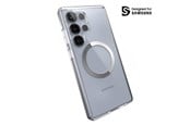 Mobil - Deksel og etui - Speck Presidio Perfect-Clear Magnet - Samsung Galaxy S25 Ultra MagSafe Case - Clear / Chrome Finish / Serene Silver - 150897-3199
