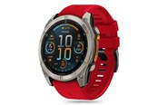 Smartklokke - Tilbehør - Tech-Protect Silicone Line Silicone Strap for Garmin Fenix 5X / 5X Plus / 6X / 6X Pro / 7X / 8 (51 mm) - Red - 5906302376780