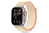 Smartklokke - Tilbehør - Tech-Protect Nylon Strap for Apple Watch 6 / 7 / 8 / 9 / 10 / SE / Ultra 1 / 2 (44 / 45 / 46 / 49 MM) - Beige - 5906302370788