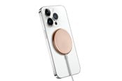 Mobil - Adaptere og ladere - CRONG MagSpot Wireless Charger – Aluminum MagSafe 15W Inductive Charger - Gold - CRG-MS15W-GLD