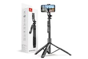 Mobil - Andre tilbehør - CRONG SelfieGo Ultra – Aluminum Bluetooth Selfie Stick Tripod - Black - CRGSGU1BLK
