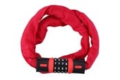 Sykkelutstyr - Dunlop - Bicycle Lock with Combination Chain - Red - 8711252075594RED