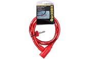 Sykkelutstyr - Dunlop anti-theft bicycle key lock - red - 8711252563749_RED