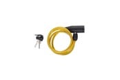 Sykkelutstyr - Dunlop - Keyed spiral bike lock - Yellow - E8711252082585_YELLOW