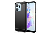Mobil - Deksel og etui - Hurtel Carbon Case Case for Honor Play 40 Plus / Honor X7a Flexible Silicone Carbon Cover Black - 9145576275399