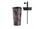 Kjøkkentilbehør - Burga Velvet Night - Travel Mug 500ml with Flap & Straw Set - 950398