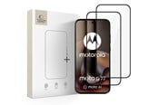 Mobil - Beskyttelsesglass - Tech-Protect Glass Fit+ 2-Pack Tempered Glass for Motorola Moto G67 / G77 - Black - 5906302323241
