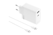 Mobil - Adaptere og ladere - realme SUPERVOOC 80W Dual Ports GaN Adapter with Type-C Cable - White - 631451000024