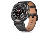 Smartklokke - Tilbehør - Tech-Protect Delta Pro Leather Strap for Samsung Galaxy Watch Ultra (47 mm) - Black - 5906302376377