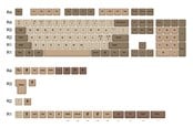 Tastatur - Ducky Boba - 132 Keycap Set - MDA Profile - PBT - Tastehetter - Nordisk - Brun - DuckyBoba132