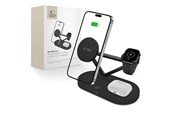 Mobil - Adaptere og ladere - Tech-Protect QI15W-A41 3in1 Wireless Charger with MagSafe for Apple Devices - Black - 5906302380152