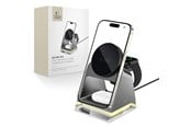 Mobil - Adaptere og ladere - Tech-Protect QI15W-A43 3in1 Wireless Charger with MagSafe for Apple Devices - Black - 5906302380183