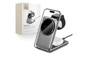 Mobil - Adaptere og ladere - Tech-Protect QI15W-A42 3in1 Inductive Charger with MagSafe for Appple Devices - Grey - 5906302380169