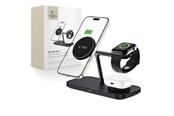 Mobil - Adaptere og ladere - Tech-Protect QI15W-A45 3in1 Wireless Charger with MagSafe for Apple Devices - Black - 5906302375608