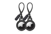 Mobil - Deksel og etui - Tech-Protect Rough 2-pack Case for Apple AirTag - Black - 5906302360772
