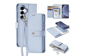 Mobil - Deksel og etui - Dux Ducis Lava Leather Case for Samsung Galaxy S25+ with Detachable Magnetic Wallet - Blue - 6971824162264