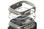 Smartklokke - Tilbehør - Ringke Slim 2-pack Case for Apple Watch Ultra 1/2 (49 mm) - Clear and Titanium - 8809881269023