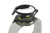 Mobil - Beskyttelsesglass - Ringke Slim & Tempered Glass Case+Glass Set for Samsung Galaxy Watch 7 44mm - Black - 8809961787898