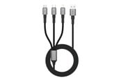 USB - Tech-Protect UltraBoost DNA 3in1 USB-C / Micro-USB / Lightning Cable 120 cm - Grey - 5906302330294