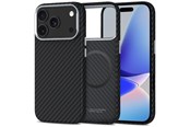 Mobil - Deksel og etui - Tech-Protect Ion Carbon MagSafe Case for iPhone 17 Pro Max - Grey & Black - 5906302330362