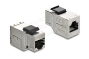 Nettverkskabel - DeLOCK keystone module - silver black - Svart - 90835
