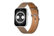 Smartklokke, Smartwatch & Sportsklokke - Colmi C28 Smartwatch Brown Leather Strap - C28-silver/brown