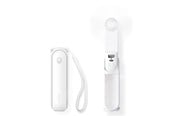 Nødlader - Jisulife Handheld Fan Life8 Mini Portable USB Fan with 2000mAh Power Bank and Flashlight - White Nødlader - Hvit - 2000 mAh - 6975061536659