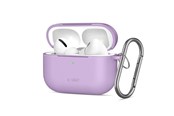 Mobil - Deksel og etui - Tech-Protect Silicone Hook Case for AirPods Pro - Purple - 5906302333103