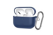 Mobil - Deksel og etui - Tech-Protect Silicone Hook Case for AirPods Pro - Navy Blue - 5906302333110