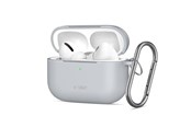 Mobil - Deksel og etui - Tech-Protect Silicone Hook Case for AirPods Pro - Grey - 5906302333141