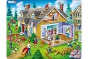 Puslespill - Larsen Puzzles Puslespil Hus - 62 brikker Maxi (36.5x28.5 cm) Gulv - US18