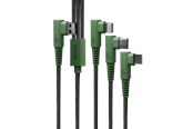 USB - Hune Hiedra Braided 90° 3-in-1 USB Cable 1.2m - Forest Green - AT-ACC-CA-362