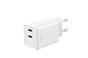 Mobil - Adaptere og ladere - Hune Hurón D45W Dual USB-C 45W Wall Charger - Snow White - AT-ACC-WA-154