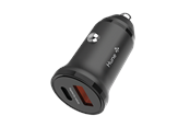 Mobil - Adaptere og ladere - Hune Topo 20W Dual USB Car Charger (1x USB-C + 1x USB-A) - Black - AT-ACC-CC-041