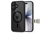 Mobil - Deksel og etui - Tech-Protect Magpeak Magsafe CC Case for iPhone 17 - Clear Black - 5906302333608