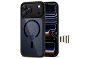 Mobil - Deksel og etui - Tech-Protect  Magpeak Magsafe CC Case for iPhone 17 Pro Max - Clear Black - 5906302333622