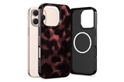 Mobil - Deksel og etui - Tech-Protect Lamano MagSafe Case for iPhone 16 Pro - Black & Red - 5906302333691
