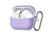 Mobil - Deksel og etui - Tech-Protect Silicone Hook Case for Samsung Galaxy Buds 3 / 3 FE / 3 Pro - Purple - 5906302333769