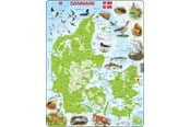 Puslespill - Larsen Puzzles Puzzle Denmark physical with animals - 66 pieces Maxi (36.5x28.5 cm) Gulv - K78